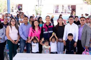 Destina Lupita Cuautle obra para mejorar la seguridad de preescolar en inspectoría Concepción La Cruz