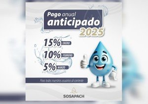 SOSAPACH lanza pago anticipado 2025