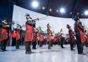 Abandera Gobierno de Puebla a jóvenes de All Star Marching Band