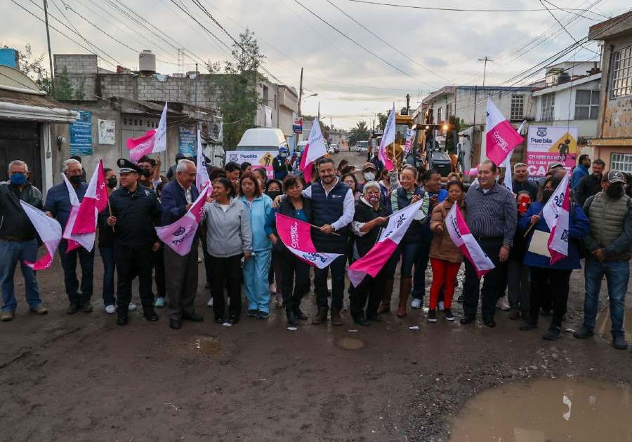 Arrancan obras de rehabilitación en la 103 A Oriente de Puebla capital