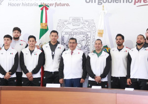 Puebla, sede de eventos internacionales; Sergio Salomón invita a juego de selección de basquetbol varonil
