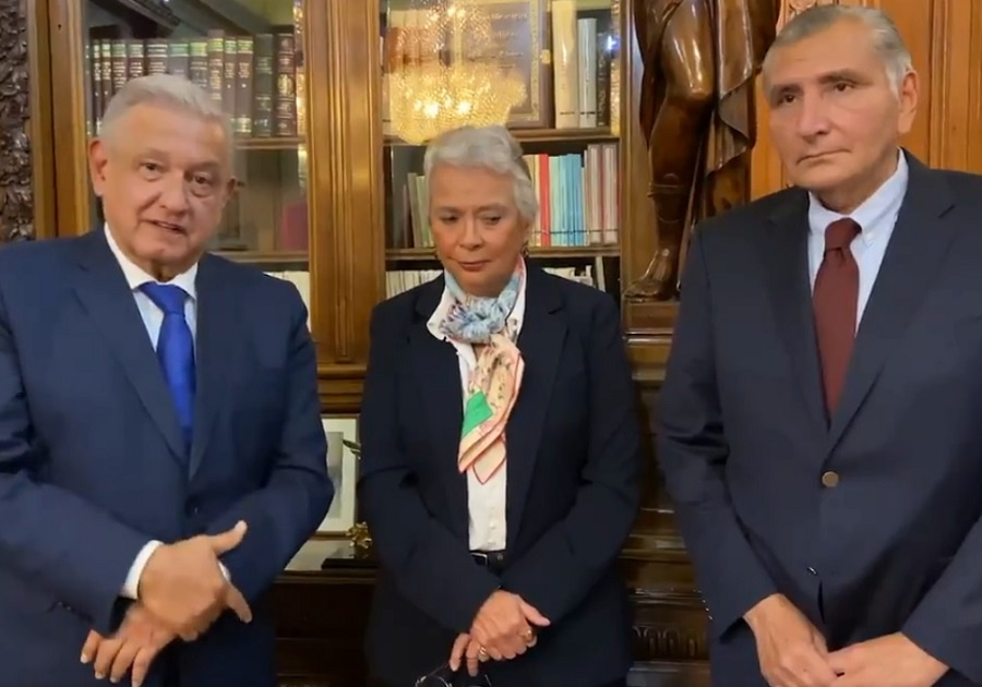 AMLO, Olga Sánchez y Adán Augusto López 
