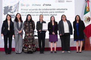 México acuerda con Google, Meta y TikTok acciones contra violencia digital hacia mujeres