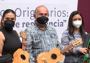 Entrega Cultura instrumentos musicales huapangueros a 12 municipios