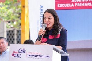 Continúa Lupita Cuautle fortaleciendo la infraestructura educativa en San Andrés Cholula