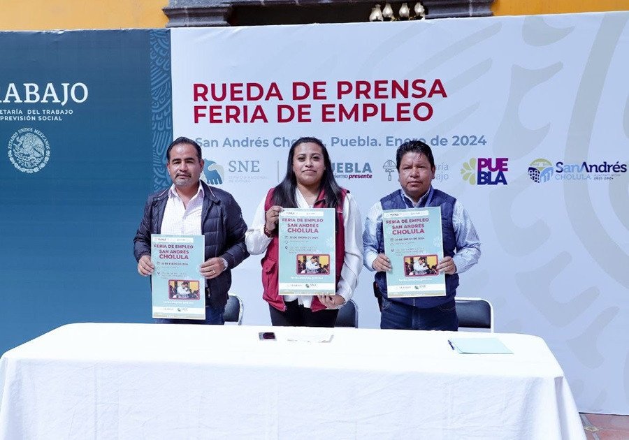 Presenta Ayuntamiento de San Andrés Cholula primera Feria del Empleo de 2024 en el municipio