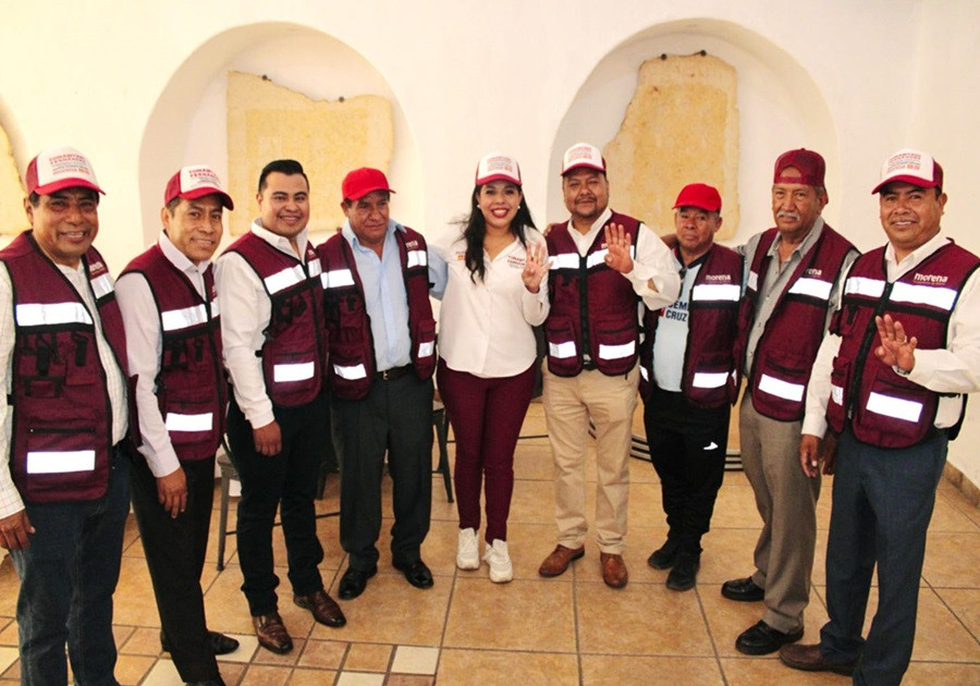8 presidentes auxiliares de San Pedro Cholula, en el equipo ganador de Tonantzin Fernández