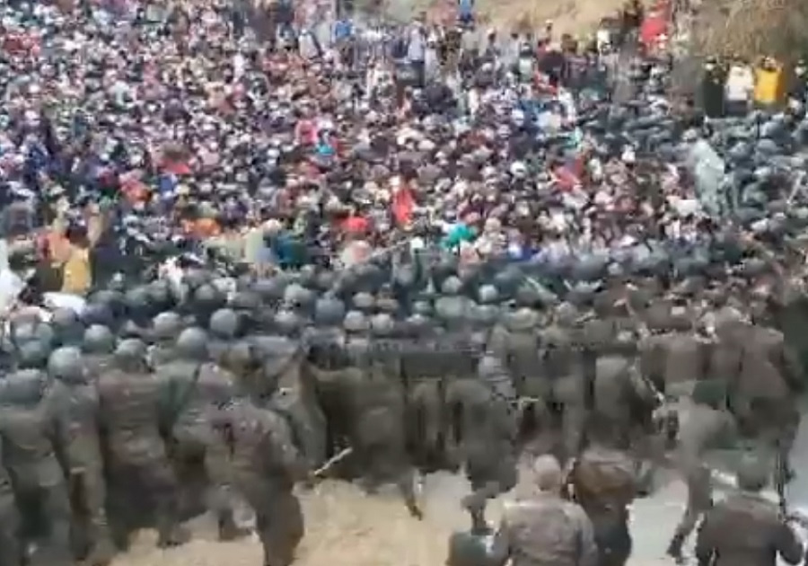 Migrantes y policías, Guatemala