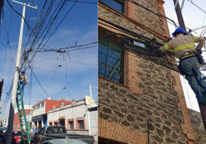 Continúa Ayuntamiento de Puebla con supervisión de retiro de cableado