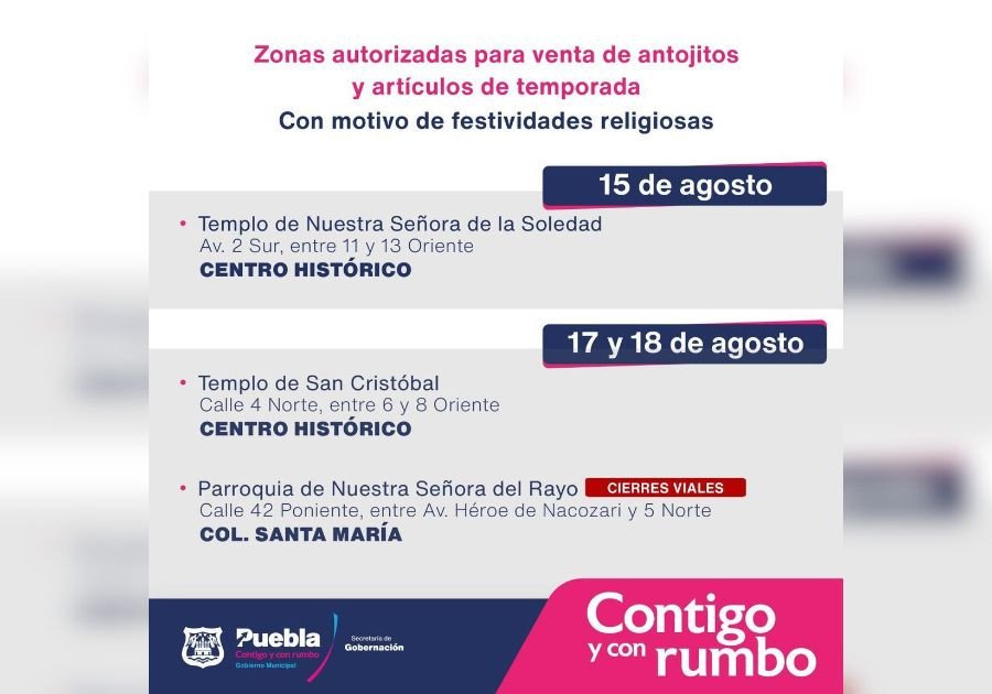 Brindan atención y vigilancia por festividades en Puebla capital