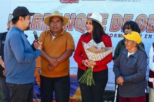 Tonantzin Fernández da inicio a nueva obra con sentido social en San Juan Tlautla