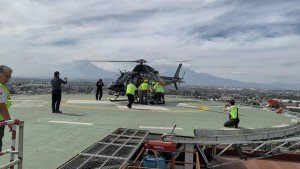 Con ambulancia aérea Gobierno Estatal garantiza atención oportuna a joven lesionado