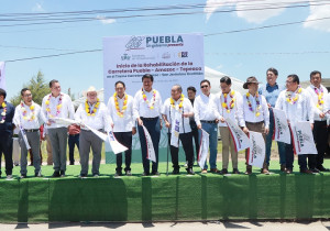 Inicia gobierno de Sergio Salomón rehabilitación de la carretera Puebla-Amozoc-Tepeaca