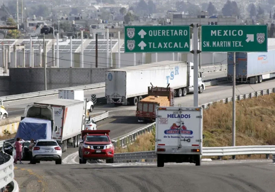 Cierran carriles de autopista México-Puebla por mantenimiento