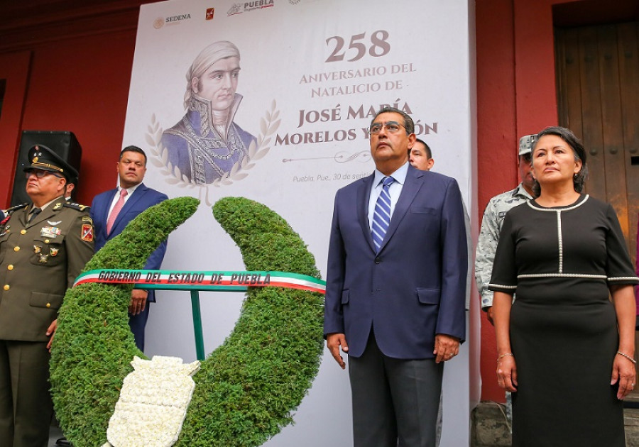 Presidió el gobernador Sergio Salomón el 258 Aniversario del Natalicio del General José María Morelos y Pavón