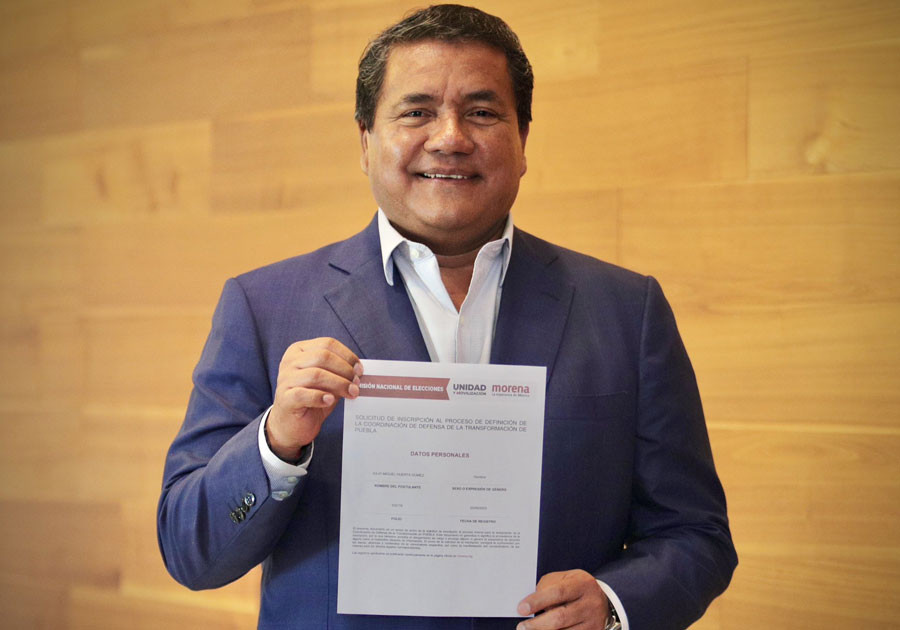 Julio Huerta, el primero en registrarse en Puebla
