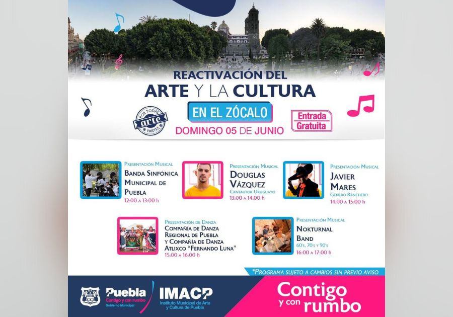 Presentan cartelera cultural de fin de semana en Puebla capital