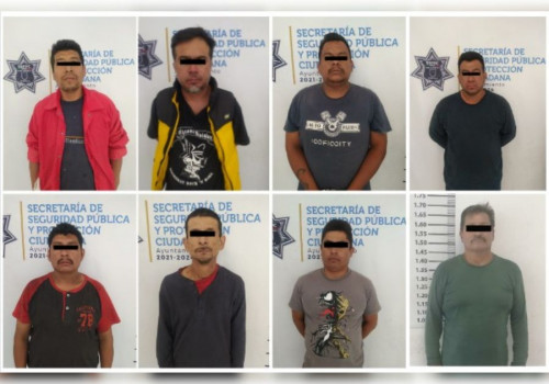 Policías de San Andrés Cholula y Atlixco detienen a 8 acusados de robo