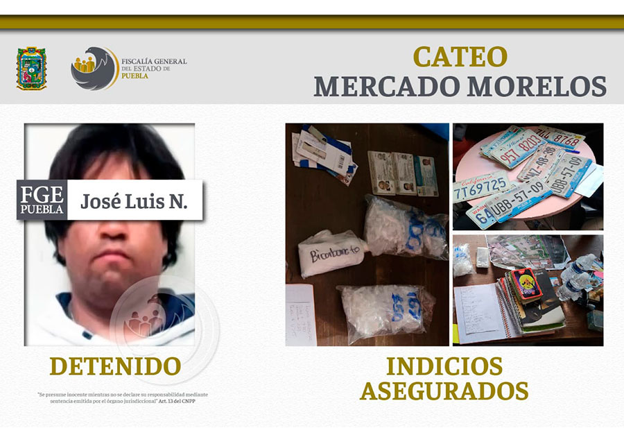FGE asegura más de 400 dosis de droga en los mercados Morelos y Unión