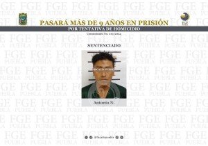 Por intento de homicidio de agente investigador, 9 años de prisión
