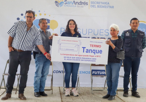 Realiza Ayuntamiento de San Andrés Cholula segunda entrega de Calentadores Solares 2023