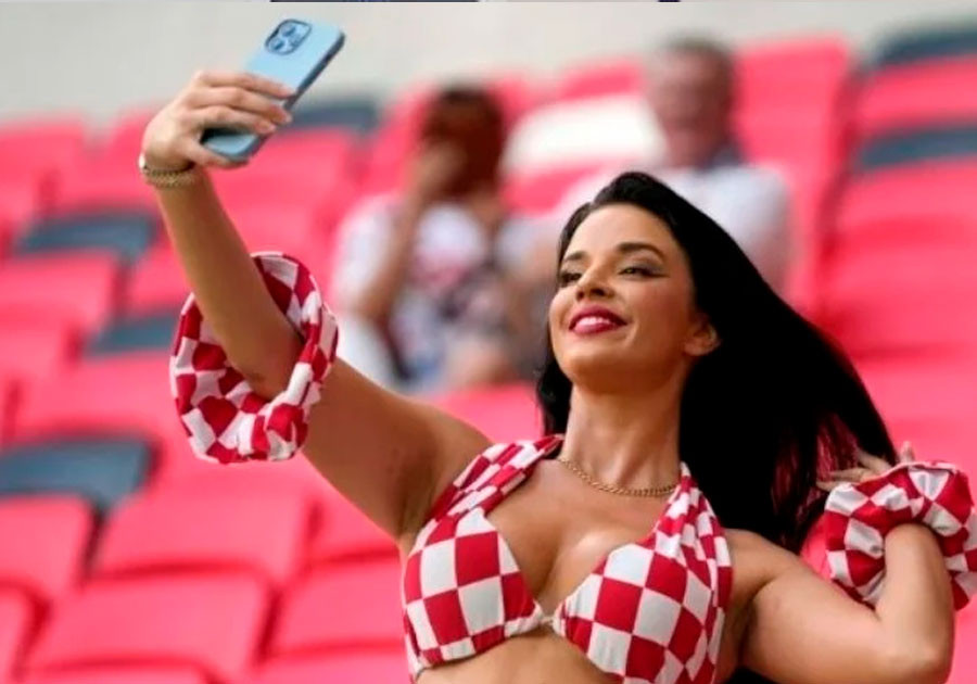 Miss Croacia es hasta el momento la mujer más fotografiada de la Copa del Mundo 2022