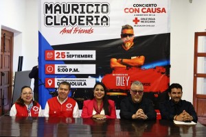 Suma Tonantzin Fernández a Mauricio Clavería a una causa en favor de la Cruz Roja Cholula