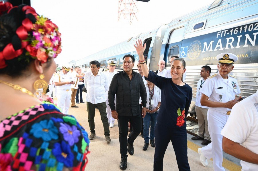 La presidenta Sheinbaum inaugura estaciones Tonalá y Arriaga del Tren Interoceánico
