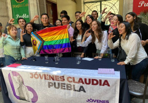 Respaldan jóvenes de Puebla a Claudia Sheinbaum previo a su visita
