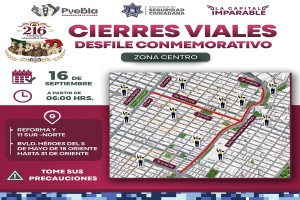 Informa Gobierno de Pepe Chedraui cierres viales ante las Fiestas Patrias 2026