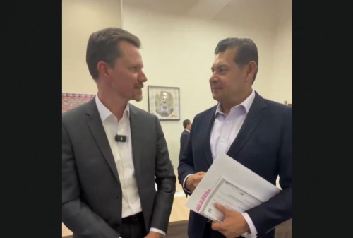 El gobernador Alejandro Armenta se reúne con el presidente de Audi México