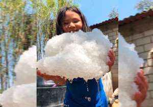 Granizada inédita en la Mixteca Poblana