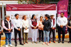 Continúa Tonantzin Fernández fortaleciendo la infraestructura vial en San Pedro Cholula