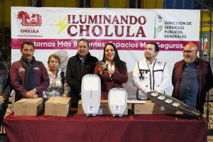 Continúa Tonantzin Fernández con la modernización de luminarias en San Pedro Cholula