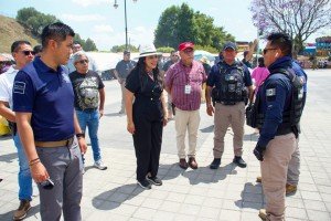 Tonantzin Fernández encabeza acciones de vigilancia para garantizar saldo blanco en Cholula