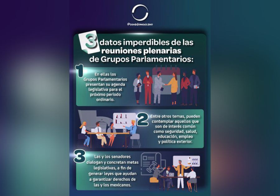 #Infografía I Exilio I Así son las reuniones plenarias en el Senado