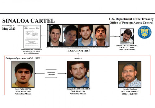 Sanciona EU a hijo de ‘El Chapo’ Guzmán y tres miembros del Cártel de Sinaloa