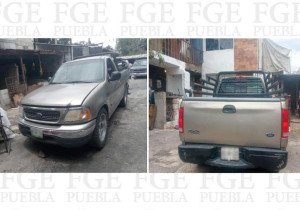 FGE Puebla recuperó camioneta robada en un supermercado