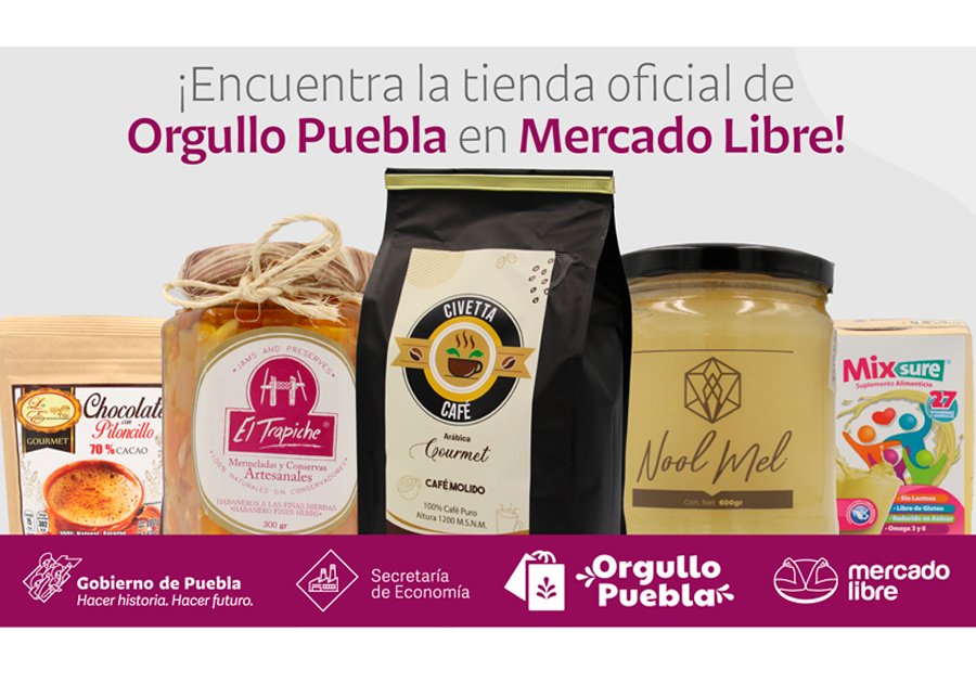 Tienda Orgullo Puebla ventana para 28 municipios en Mercado Libre