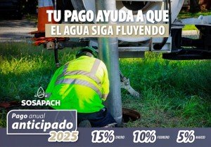 SOSAPACH ofrece el 15% de descuento en el Pago Anual Anticipado