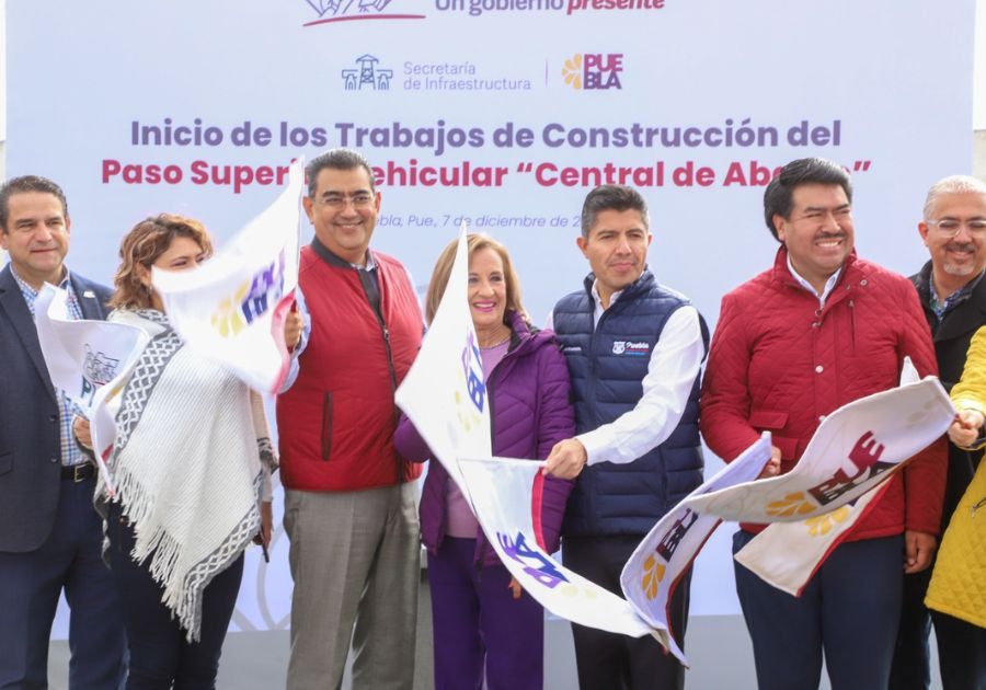 Inicia Sergio Salomón construcción del paso vehicular de Central de Abasto