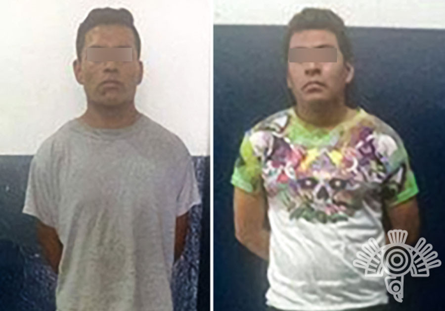 En Puebla capital, policías Estatal y Municipal detienen a dos presuntos narcomenudistas