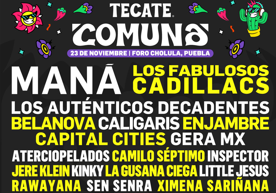 Tecate Comuna 2024: Maná y Los Fabulosos Cadillacs encabezan el cartel del festival