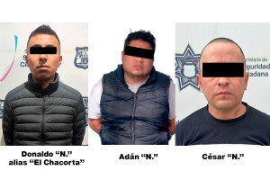 Detienen a 3 hombres por robo de autopartes en Puebla capital